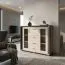 Vitrine Aitape 43, Farbe: Sonoma Eiche dunkel / Sonoma Eiche hell - Abmessungen: 105 x 135 x 40 cm (H x B x T)