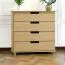 Kommode Kiefer massiv Vollholz natur 003 - Abmessung 100 x 80 x 42 cm (H x B x T)