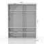 Schwebetürenschrank / Kleiderschrank Siumu 06, Farbe: Beige / Beige Hochglanz - 224 x 182 x 61 cm (H x B x T)