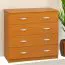 Kommode Kebumen 16, Farbe: Erle - Abmessungen: 80 x 80 x 40 cm (H x B x T)