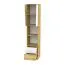 Schrank Sirte 05, Farbe: Eiche / Weiß Hochglanz - Abmessungen: 190 x 40 x 40 cm (H x B x T)