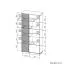 Vitrine Trevalli 3, Farbe: Eiche / Schwarz - Abmessungen: 194 x 90 x 40 cm (H x B x T)