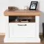 Nachtkommode Lotofaga 21, Farbe: Weiß / Walnuss - 52 x 62 x 43 cm (H x B x T)