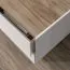 Wohnzimmer Komplett - Set B Asau, 7-teilig, Farbe: Kaschmir / Eiche dunkel