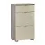 Schuhschrank Sabadell 08, Farbe: Eiche / Beige Hochglanz - 108 x 60 x 38 cm (H x B x T)