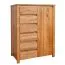Kommode Tasman 16 Wildeiche massiv geölt - Abmessungen: 112 x 80 x 45 cm (H x B x T)