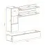 Wohnzimmer Wohnwand Hompland 82, Farbe: Weiß - Abmessungen: 170 x 160 x 40 cm (H x B x T), mit Push-to-open Funktion