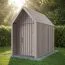 Gartenhaus im skandinavischen Design | Außenmaße: 162,4 x 207,7 cm | Grau-Beige | Grundfläche: 4,50 m² | Satteldach | Fichtenholz | Malmö 09