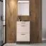 Schuhschrank / Schuhregal Creola 02 | 1 Schublade | 2 Kippschubladen | 4 Fächer | Maße: 55 x 34 x 94 cm | Farbe: Kaschmir | Griffe: Kunststoff