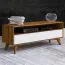 TV-Unterschrank Timaru 23 Wildeiche geölt / Weiß, teilmassiv - Abmessungen: 48 x 120 x 40 cm (H x B x T)