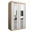 120 cm breiter Kleiderschrank mit 2 Türen | 5 Fächer | Farbe: Sonoma Eiche / Weiß Abbildung