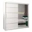 200 cm breiter Kleiderschrank mit 10 Fächern und 2 Türen | Farbe: Weiß Abbildung