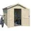 Holz-Gartenhaus 2,07 x 2,28 Meter (inkl. Dach) | Naturbelassen | Satteldach | 28 mm Blockbohlen-Haus Abbildung