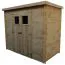 Kleines Holz-Gerätehaus - 1,3 x 2 Meter - aus Holz / Blockbohlen - inkl. Dachpappe - Satteldach Abbildung