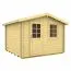 Gartenhaus 2,9 x 3,2 Meter (inkl. Dach) | Natur | Satteldach | 28 mm Blockbohlen Abbildung