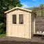 Holz-Gartenhaus 1,8 x 1,18 Meter (inkl. Dach) | Naturbelassen | Satteldach Abbildung