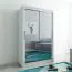 150 cm breiter Kleiderschrank mit 5 Fächern und 2 Türen | Farbe: Weiß Abbildung