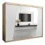 250 cm breiter Kleiderschrank mit 10 Fächern und 3 Türen | Farbe: Sonoma Eiche / Weiß Abbildung