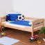 Bettrahmen für Kinder / Kinderzimmer-Bett 90 x 190 cm | Massivholz: Buche | Natur Lackiert | besonders hohe Qualität Abbildung