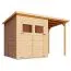 Holz-Gerätehaus / Gartenhaus 1,8 x 3,24 Meter (inkl. Dach) | aus vorgefertigten Elementen| unbehandelt | mit Pultdach Abbildung