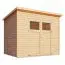 Gerätehaus / Gartenhaus 1,99 x 2,51 Meter (inkl. Dach) | aus Holz | aus vorgefertigten Elementen| unbehandelt | mit Pultdach Abbildung