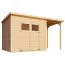 Gerätehaus / Gartenhaus 1,8 x 3,86 Meter (inkl. Dach) | aus Holz | aus vorgefertigten Elementen| unbehandelt | mit Pultdach Abbildung