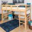 Breites Jugendhochbett 160 x 190 cm | Massivholz: Buche | Natur Lackiert | umbaubar in Einzelbett | Premium-Qualität | inkl. Rollrost Abbildung