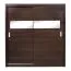 170 cm breiter Schiebetürenschrank mit 2 Türen | 6 Fächer | Kleiderstange | Farbe: Wenge-Optik Abbildung