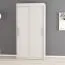120 cm breiter Schiebetürenschrank mit 2 Türen | 5 Fächer | 2 Kleiderstangen | Farbe: Weiß Abbildung