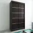 1 Meter breiter Kleiderschrank mit 2 Türen | Farbe: Schwarz Abbildung