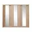 250 cm breiter Kleiderschrank mit 2 Türen, 9 Fächern und 2 Schubladen | Farbe: Eiche | Tiefe: 60 cm Abbildung