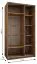 Kleiderschrank / Schiebetürenschrank | 2 Kleiderstangen | 245,5 x 130 x 64 cm | 6 Fächer | 6 Einlegeböden | 2 Schiebetüren | Farbe: Kaschmir | Soft-Close