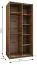 Kleiderschrank / Schiebetürenschrank | 2 Schiebetüren | 2 Kleiderstangen | 245,5 x 100 x 64 cm | 6 Einlegeböden | 6 Fächer | Farbe: Weiß | Soft-Close