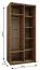 Kleiderschrank / Schiebetürenschrank | 245,5 x 100 x 64 cm | 2 Kleiderstangen | 2 Schiebetüren | Spiegel | Farbe: Weiß | Soft-Close | 6 Fächer