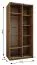 Kleiderschrank / Schiebetürenschrank | 2 Kleiderstangen | 2 Schiebetüren | 245,5 x 110 x 64 cm | Spiegel | 6 Fächer | Soft-Close | Farbe: Kaschmir