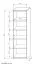 Schrank Mojokerto 20, Farbe: Walnuss / Schwarz - Abmessungen: 194 x 55 x 39 cm (H x B x T)