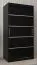 1 Meter breiter Kleiderschrank mit 2 Türen | Farbe: Schwarz Abbildung