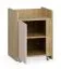 Rollcontainer | Farbe: Eiche / Beige | 1 Drehtür | Maße: 40 x 40 x 55 cm | 2 Fächer | 4 Rollen | inkl.. Bremsen | Soft-Close-Funktion | abschließbare Tür