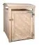 Mülltonnen-Unterstellbox Bergenie 01 aus Massivholz, Lärche natur, 1-fach, 128 x 84 x 84 cm, Mülltonnenbox, für 1 Mülltonne, Abfalltonnenverkleidung