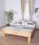 Doppelbett "Easy Premium Line" K4 in Überlänge, 160 x 220 cm Buche Vollholz massiv Natur