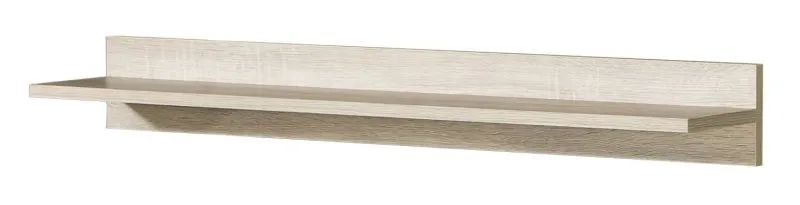 Jugendzimmer - Hängeregal Elias 05, Farbe: Hellbraun - Abmessungen: 12 x 80 x 18 cm (H x B x T)