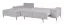 Modernes Ecksofa Westerlo 01, Farbe: Grau - Abmessungen: 92 x 286 x 172 cm (H x B x T) - Ottomane: Links
