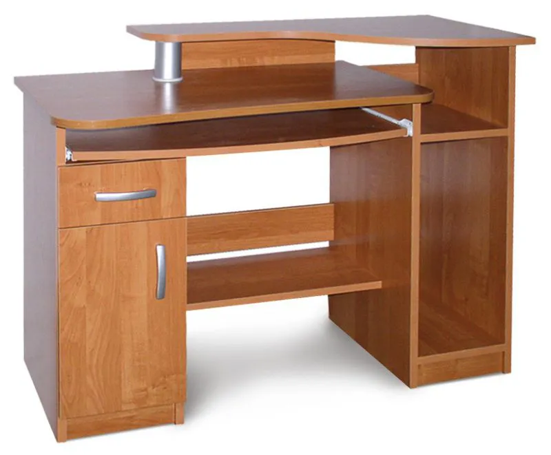 Schreibtisch Banjaran 17, Farbe: Erle - Abmessungen: 86 x 110 x 56 cm (H x B x T)