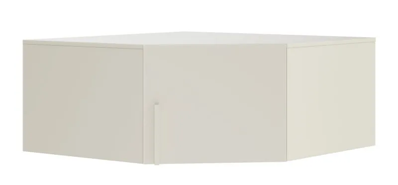 Schrankaufsatz für Eckkleiderschrank Edegem 04 | Farbe: Kaschmir | 1 Tür | 1 Fach | ABS-Kanten | 95 x 95 x 40 cm