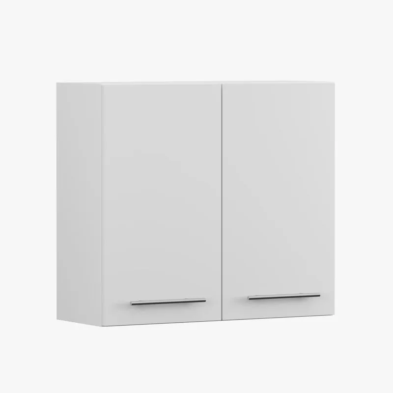 Drehtürenschrank / Hängeschrank Weiß | Parnassus 11 | 71,5 x 80 x 29 cm | 2 Türen | Einfarbig | schlichtes Design | für Küche