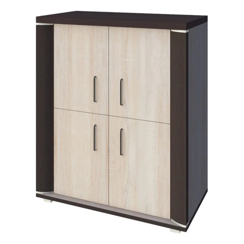Kommode Aitape 44, Farbe: Sonoma Eiche dunkel / Sonoma Eiche hell - Abmessungen: 105 x 90 x 40 cm (H x B x T)