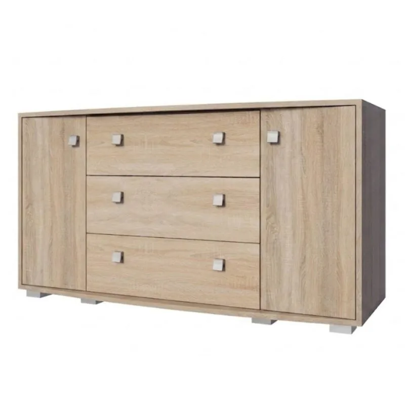 Kommode Rabaul 09, Farbe: Sonoma Eiche - Abmessungen: 80 x 160 x 43 cm (H x B x T)