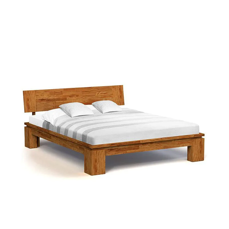 Eiche-Bett massiv | 90 x 200 cm | Wildeiche | Geölt | Natur Abbildung