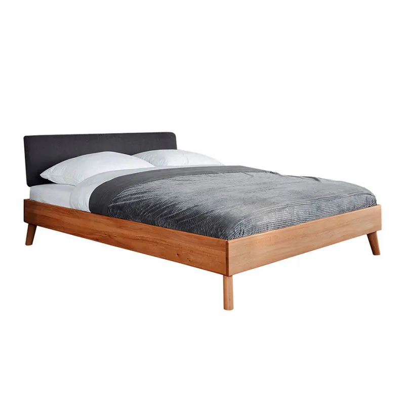 Buche-Bett massiv | 180 x 200 cm | Kernbuche | Geölt | Natur Abbildung