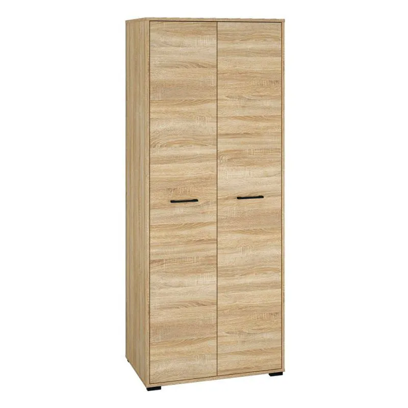 80 cm breiter Kleiderschrank mit 2 Türen | Farbe: Sonoma Eiche Abbildung